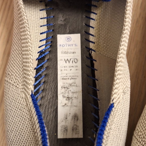 ROTHYS Retired Flax Birdseye Gray, The Flat Slip On - Picture 5 of 5